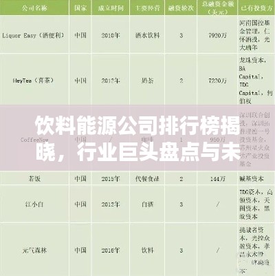 飲料能源公司排行榜揭曉，行業(yè)巨頭盤(pán)點(diǎn)與未來(lái)趨勢(shì)預(yù)測(cè)