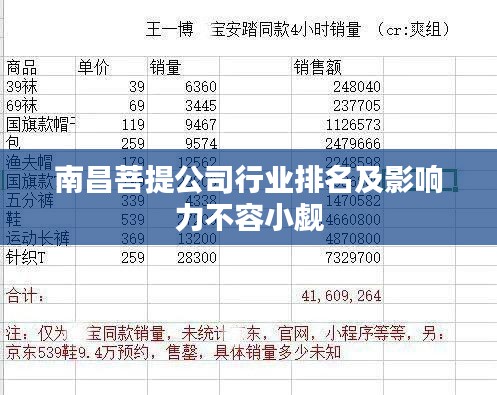 南昌菩提公司行業(yè)排名及影響力不容小覷