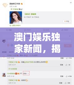 澳門娛樂獨(dú)家新聞，揭秘最新娛樂動態(tài)，掌握澳門娛樂新風(fēng)向