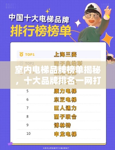 室內(nèi)電梯品牌榜單揭秘，十大品牌排名一網(wǎng)打盡！