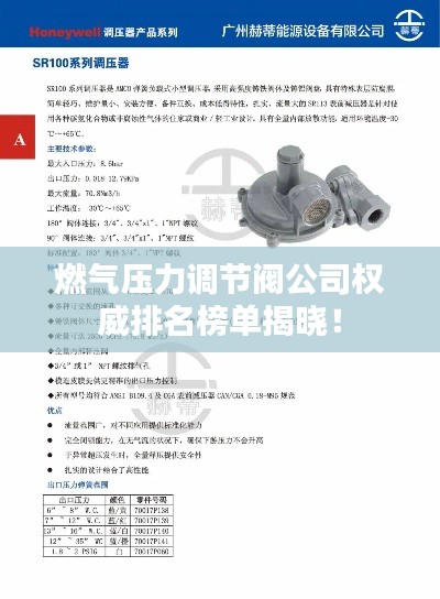 燃?xì)鈮毫φ{(diào)節(jié)閥公司權(quán)威排名榜單揭曉！