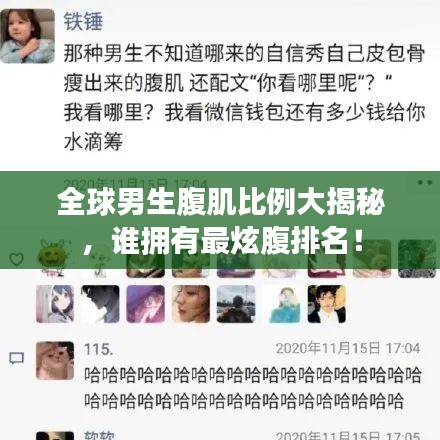 全球男生腹肌比例大揭秘，誰擁有最炫腹排名！