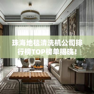 珠海地毯清洗機公司排行榜TOP榜單揭曉！