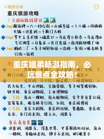 重慶姐弟暢游指南，必玩景點(diǎn)全攻略！