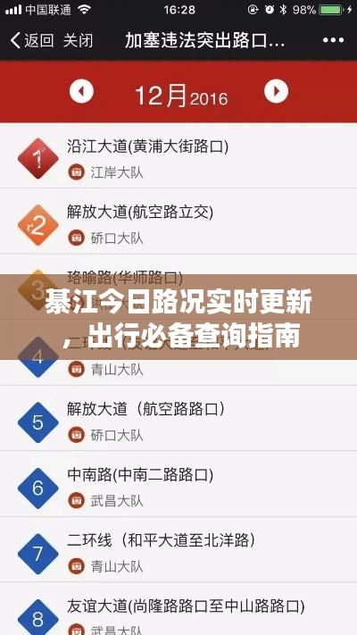 綦江今日路況實時更新，出行必備查詢指南