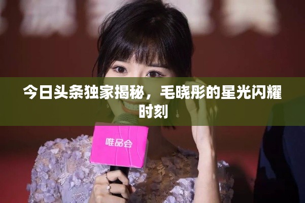 今日頭條獨(dú)家揭秘，毛曉彤的星光閃耀時(shí)刻