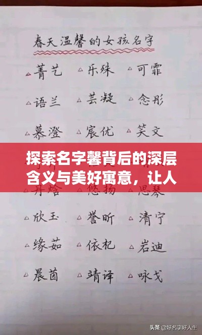 探索名字馨背后的深層含義與美好寓意，讓人心動(dòng)的名字故事！